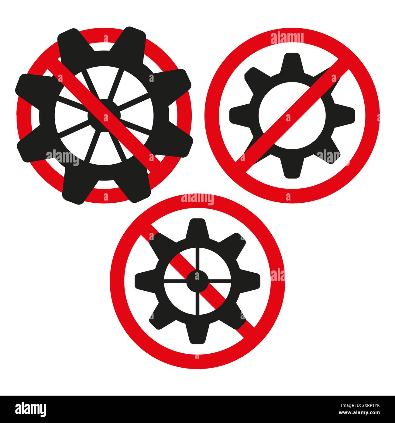 Three prohibition signs no Stock Vector Images - Alamy