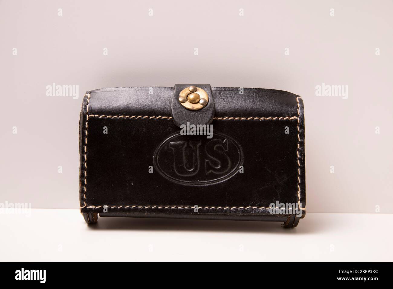 Leather Ammunition Case Stock Photo