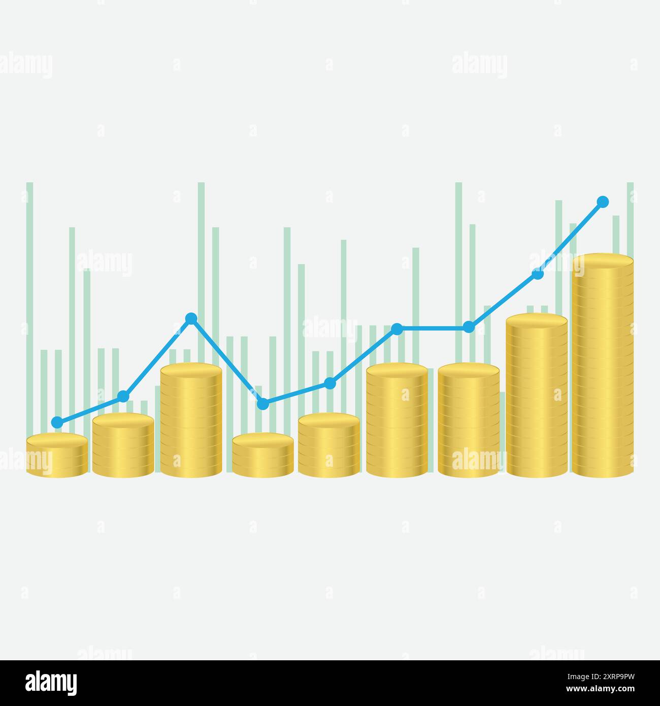 Business and financial info chart Stock Vector