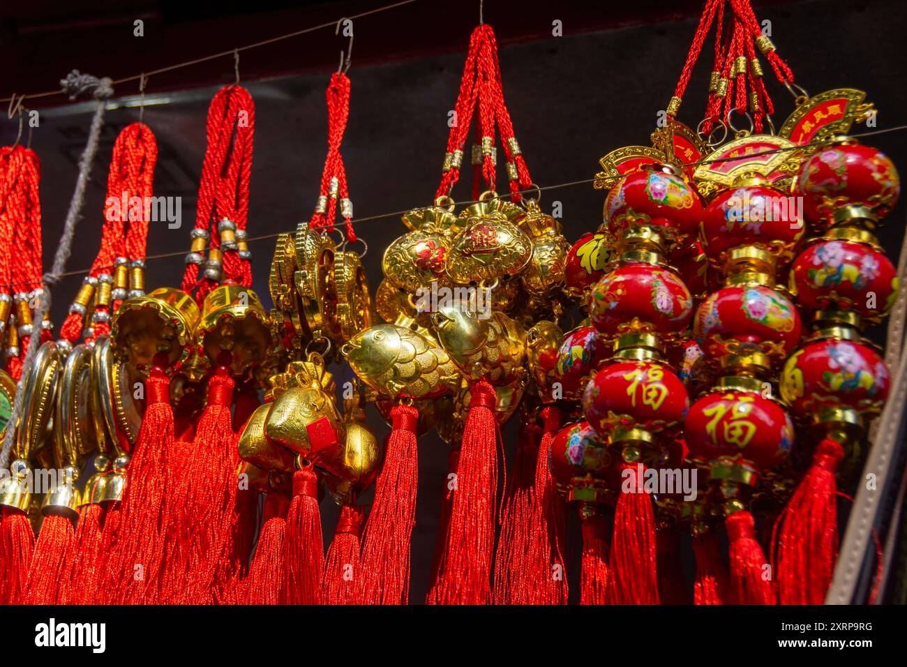 chinese souvenir selling at indo bhutan market Stock Photo