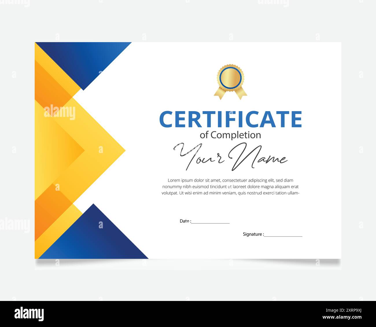 Colorful certificate design template stock vector Stock Vector Image ...