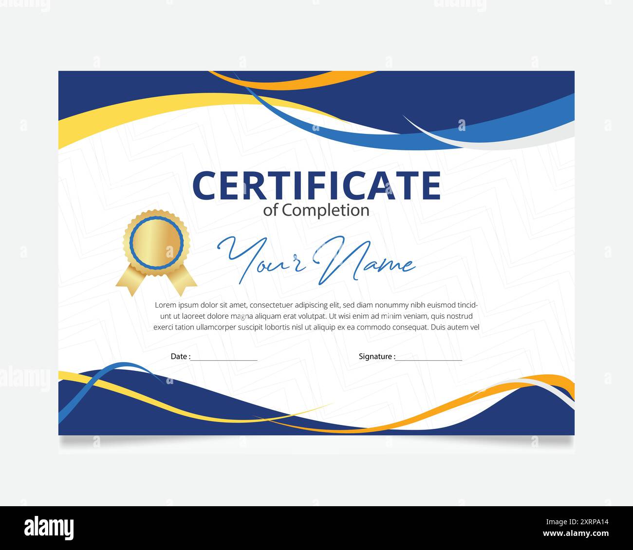 Award certificate design vector template Stock Vector Image & Art - Alamy