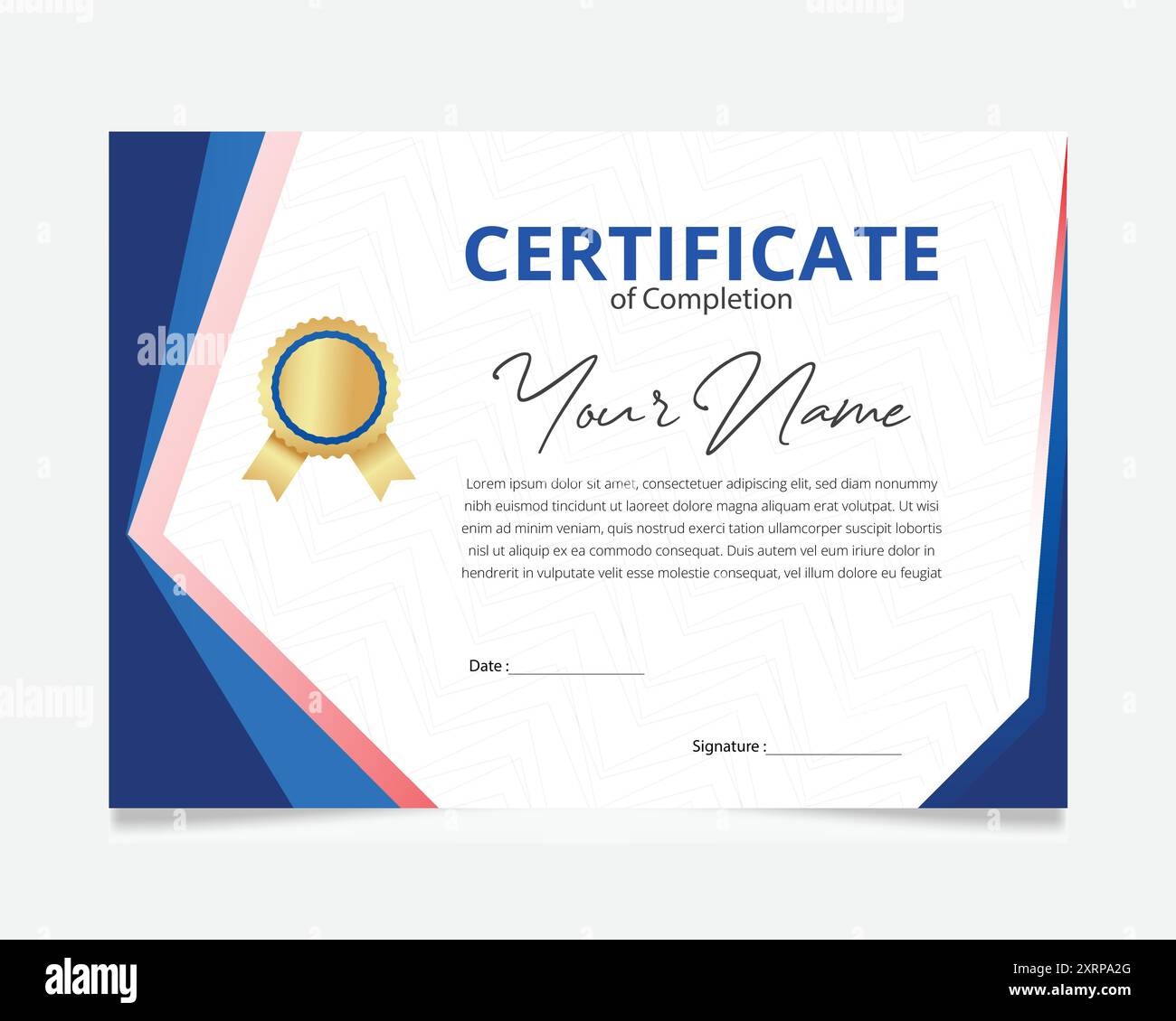 Creative certificate or diploma vector template Stock Vector