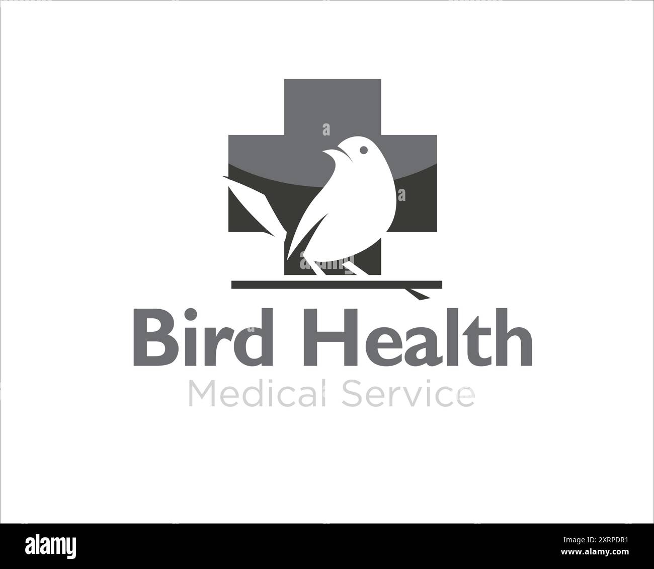 bird health logo designs for medical service Stock Vector