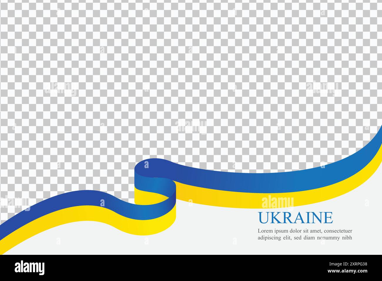 Ukraine flag ribbon vector background Stock Vector