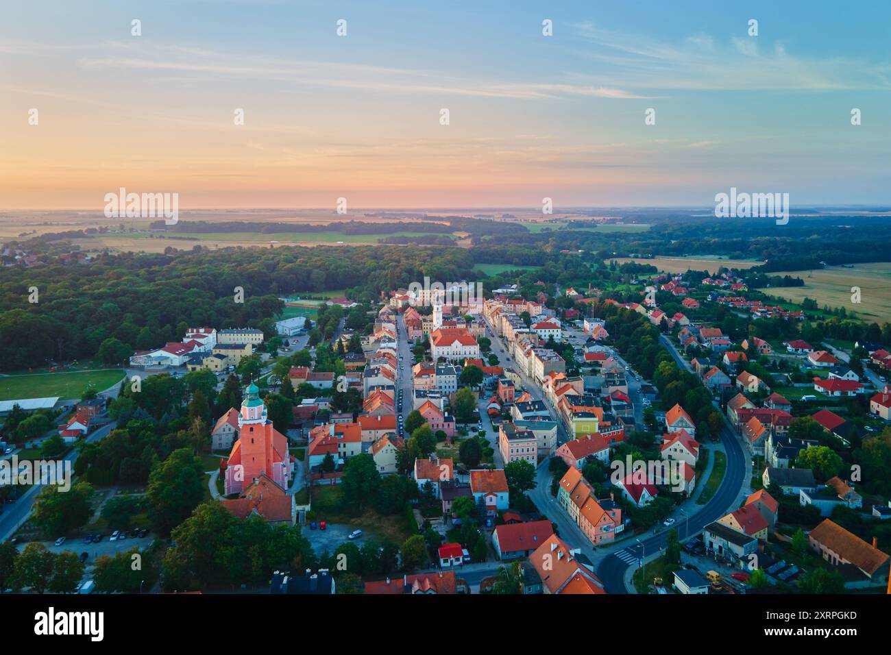 Aerial view main square small hi-res stock photography and images - Alamy