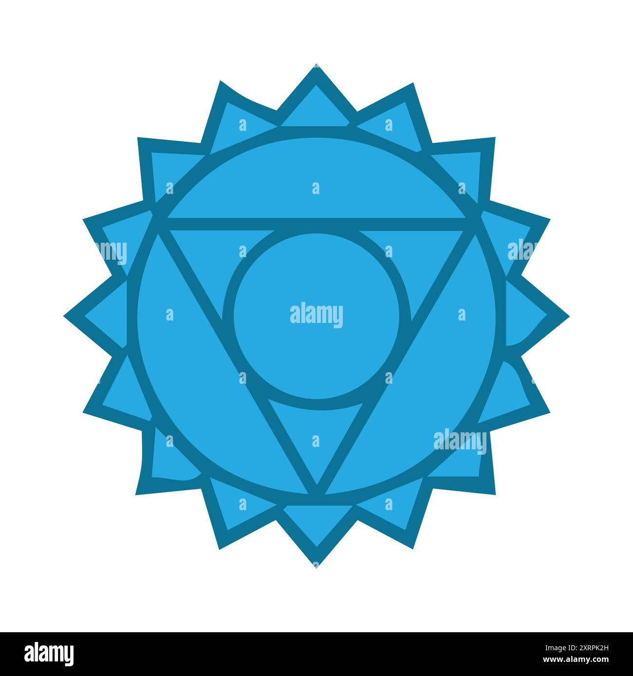 Throat Chakra Icon Stock Vector