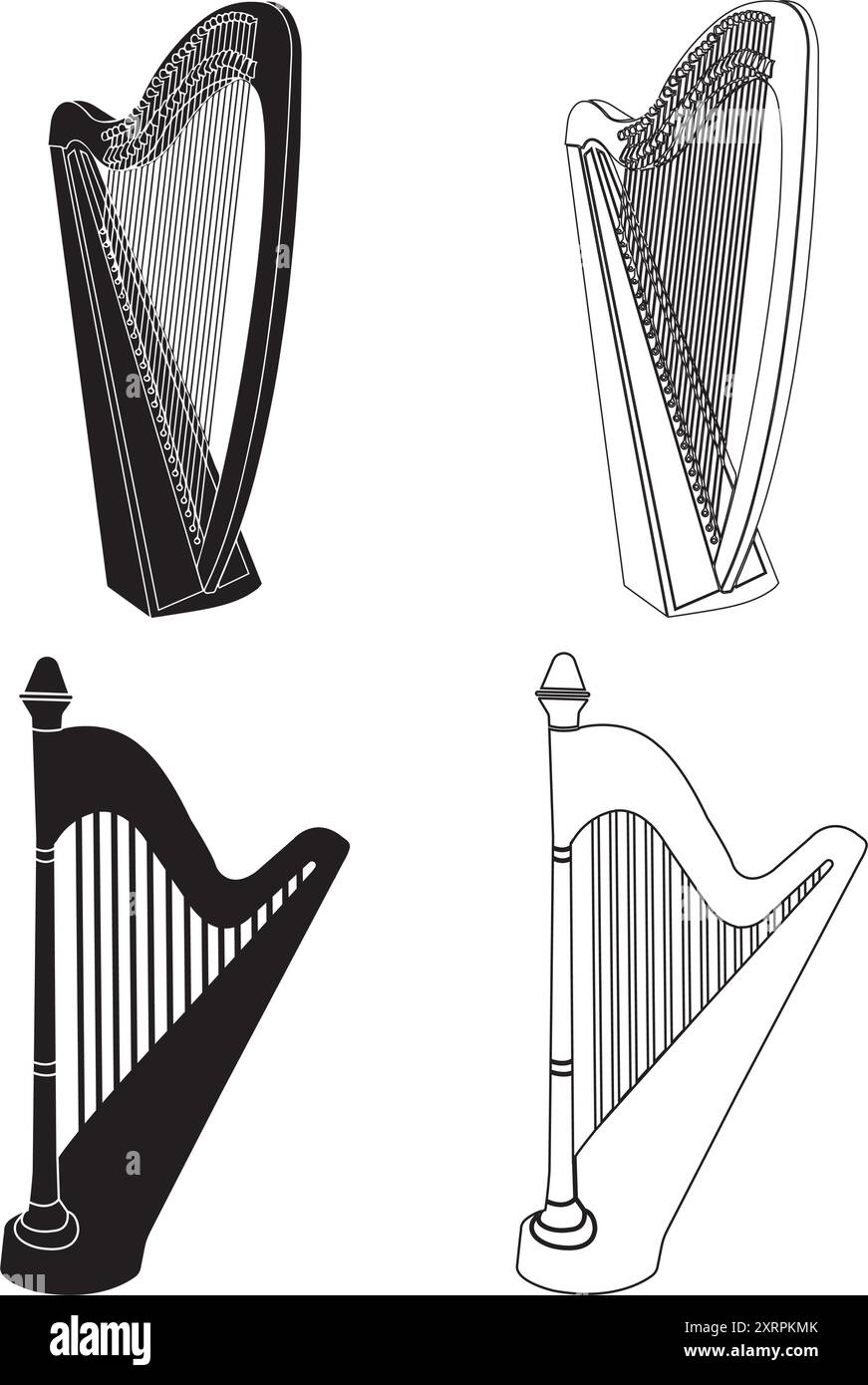 harp icon vector illustration symbol design Stock Vector Image & Art ...