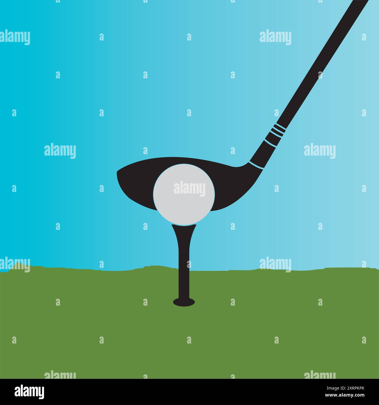 Golf tee and ball cut out Stock Vector Images - Alamy