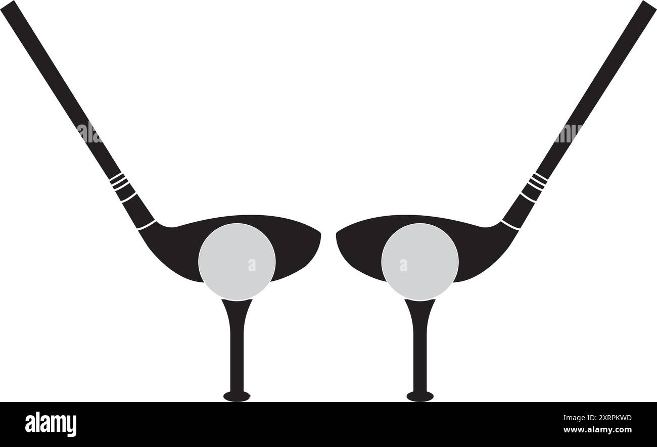 Golf tee and ball cut out Stock Vector Images - Alamy