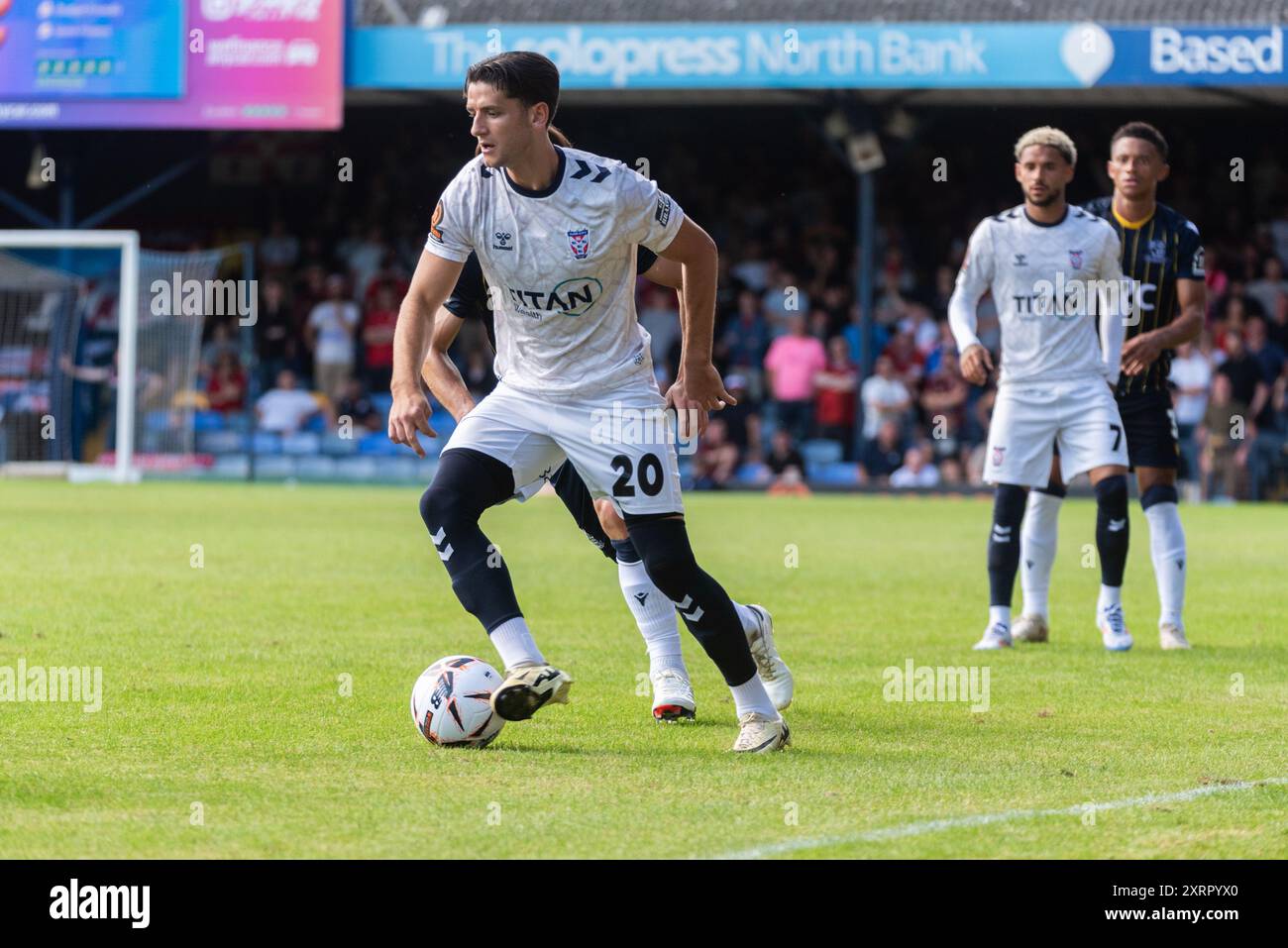 Southend Utd versus York City in 2024-25 Vanarama National League at Roots Hall. First game under new COSU ownership. Ricky Aguiar of York City Stock Photo