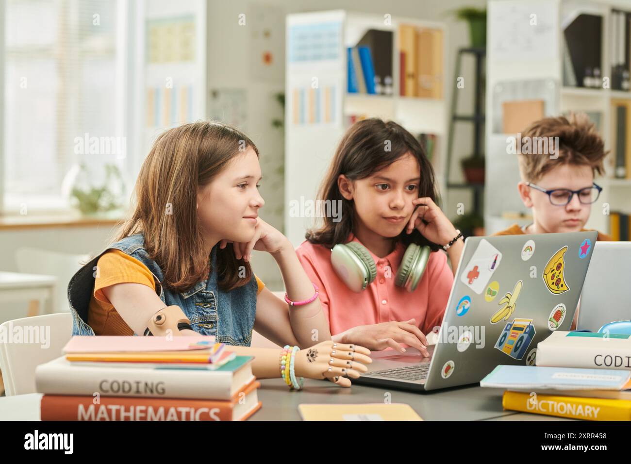 Children with disability in classroom hi-res stock photography and ...