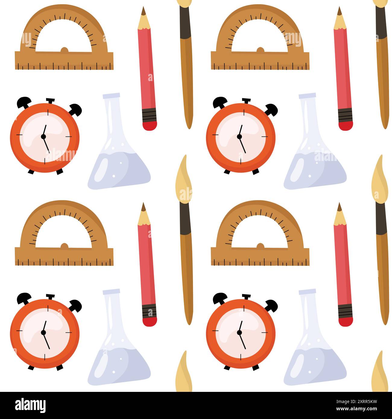 Back to school concept seamless pattern for kids print textile or typography. Stock Vector