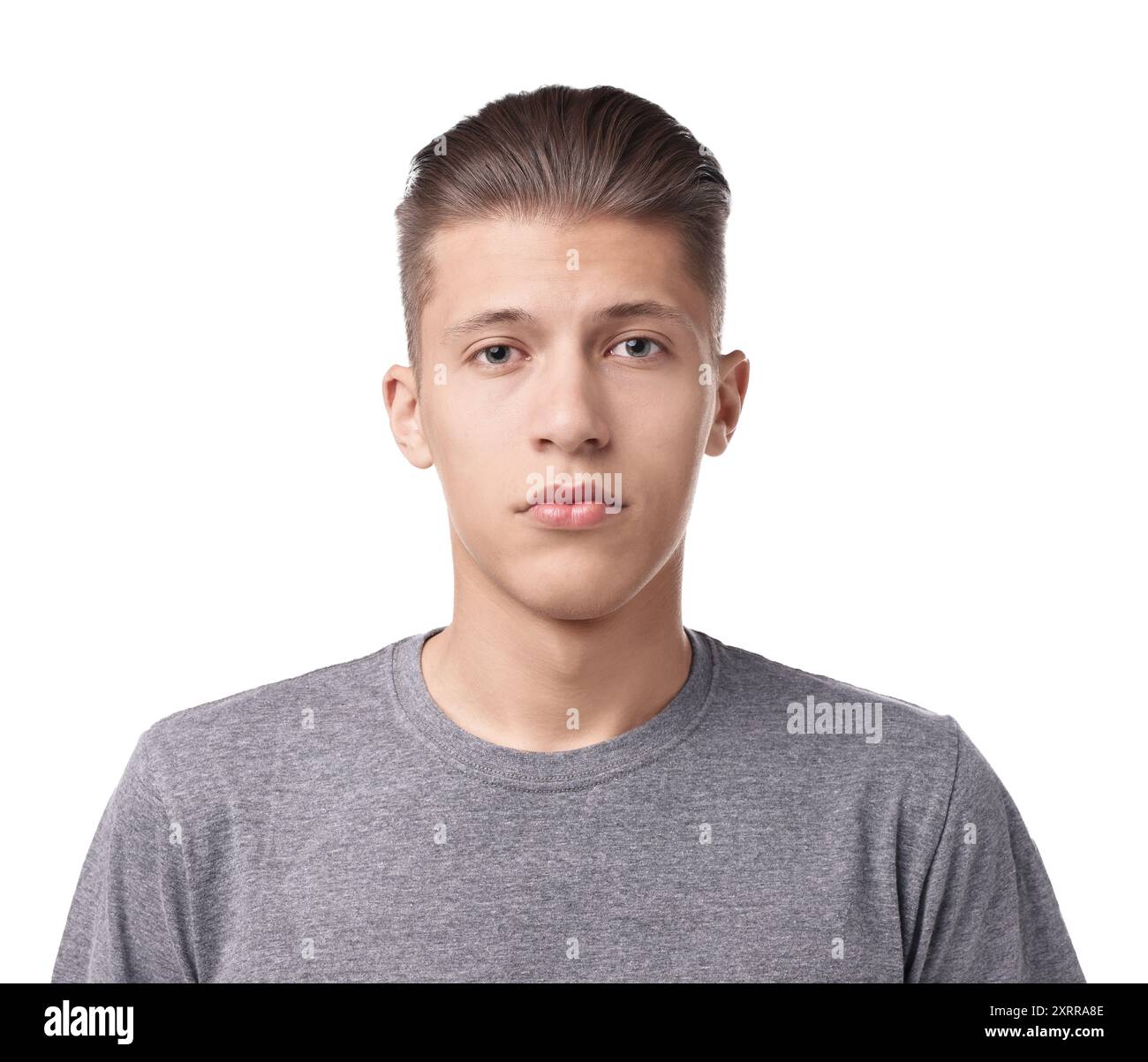 Portrait of handsome young man on white background Stock Photo - Alamy