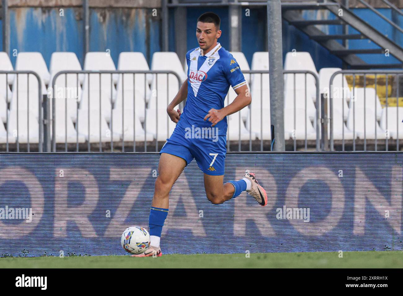 Ante Matej Juric (Brescia Calcio) during the 32nd-finals round of the  Italian Cup between Brescia and Venezia at the Mario Rigamonti Stadium,  Sunday, Aug. 11, 2024. Sports - Soccer. (Photo by Stefano, image size:1300x956