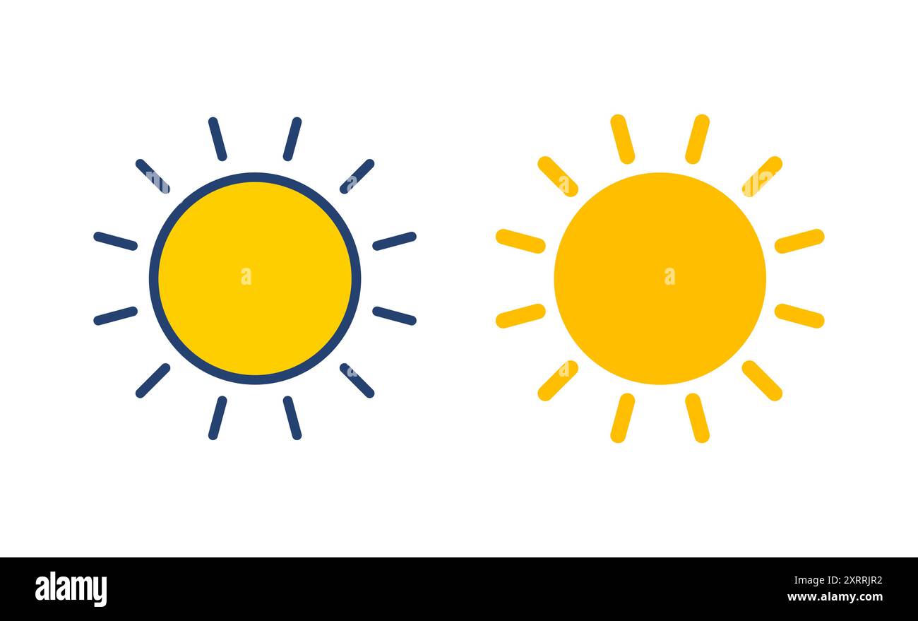 Sun icon vector. Brightness Icon vector Stock Vector Image & Art - Alamy