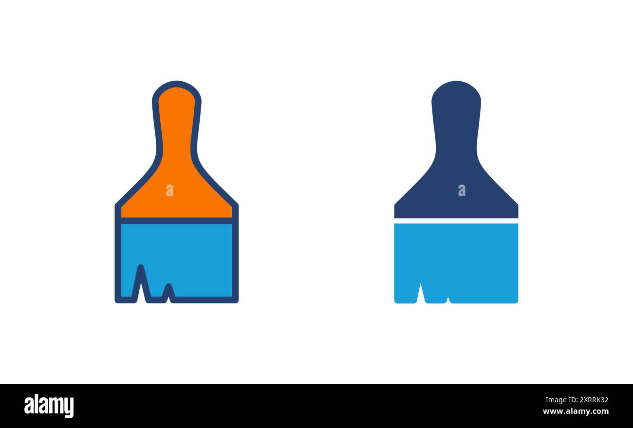 Paint icon vector. paint brush icon vector. paint roller icon vector Stock Vector