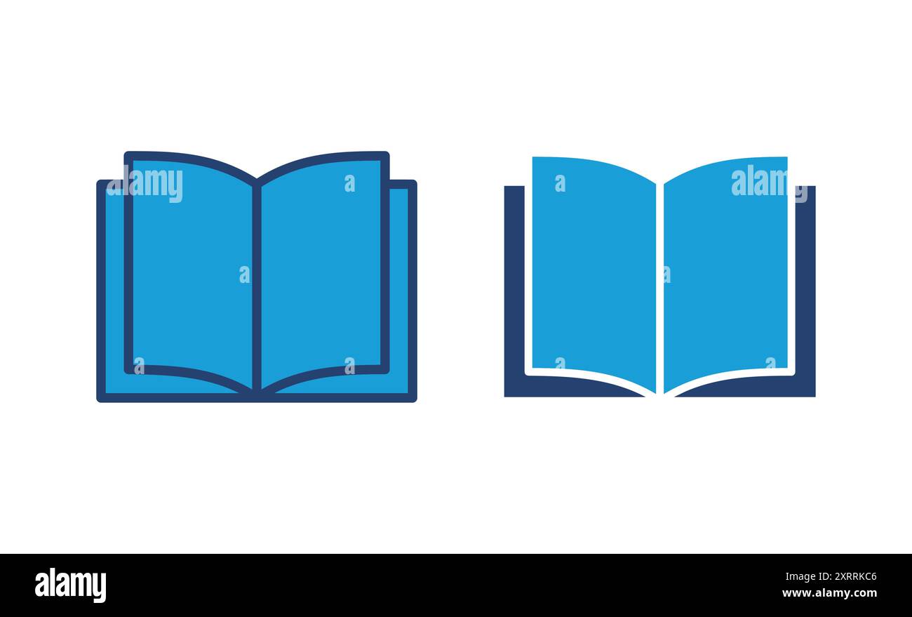 Book icon vector. open book icon vector. ebook icon Stock Vector