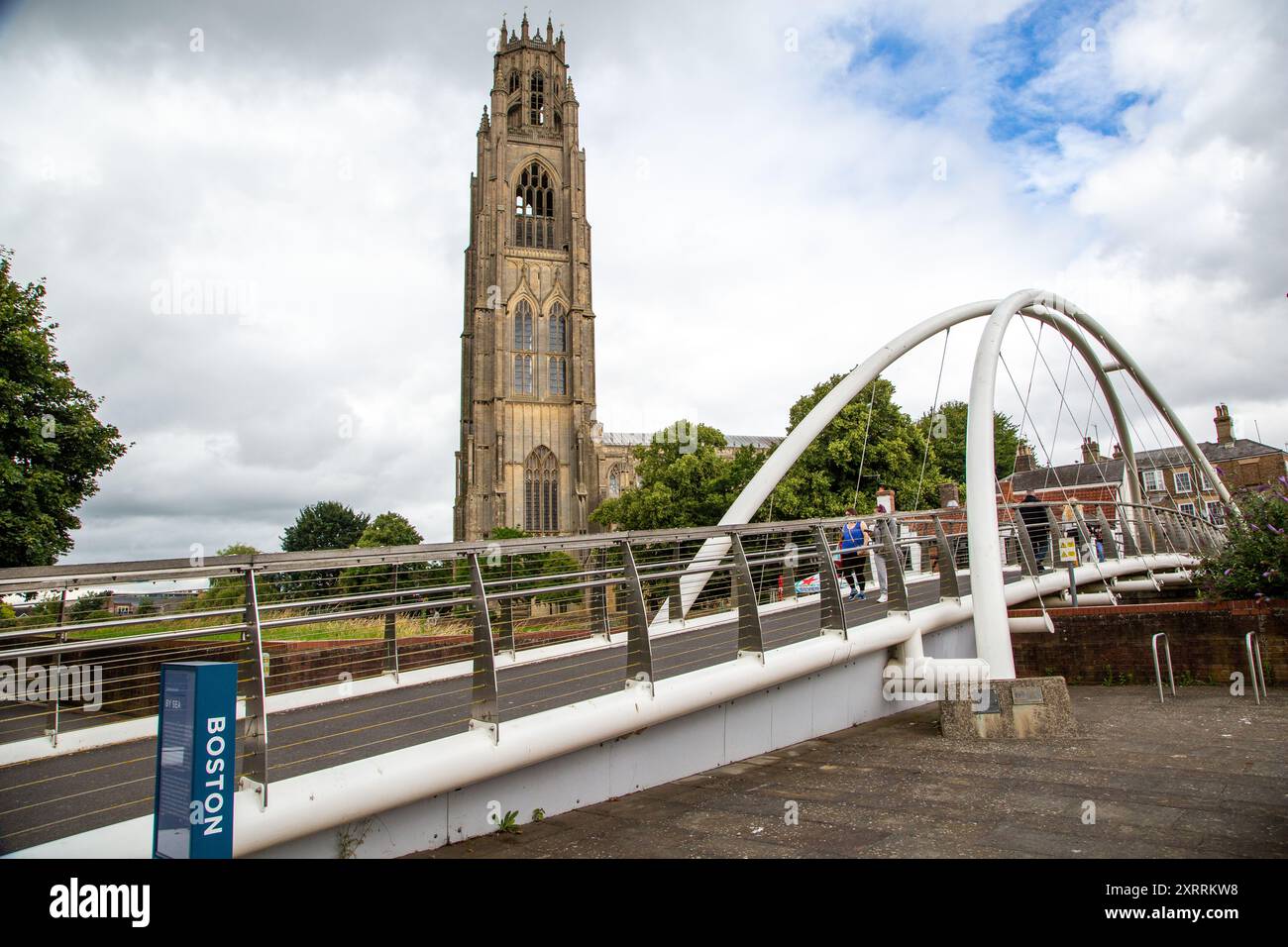 St Botolph's Church is the Anglican parish church of Boston, Lincolnshire, England. It has been referred to as Boston Stump since its construction Stock Photo