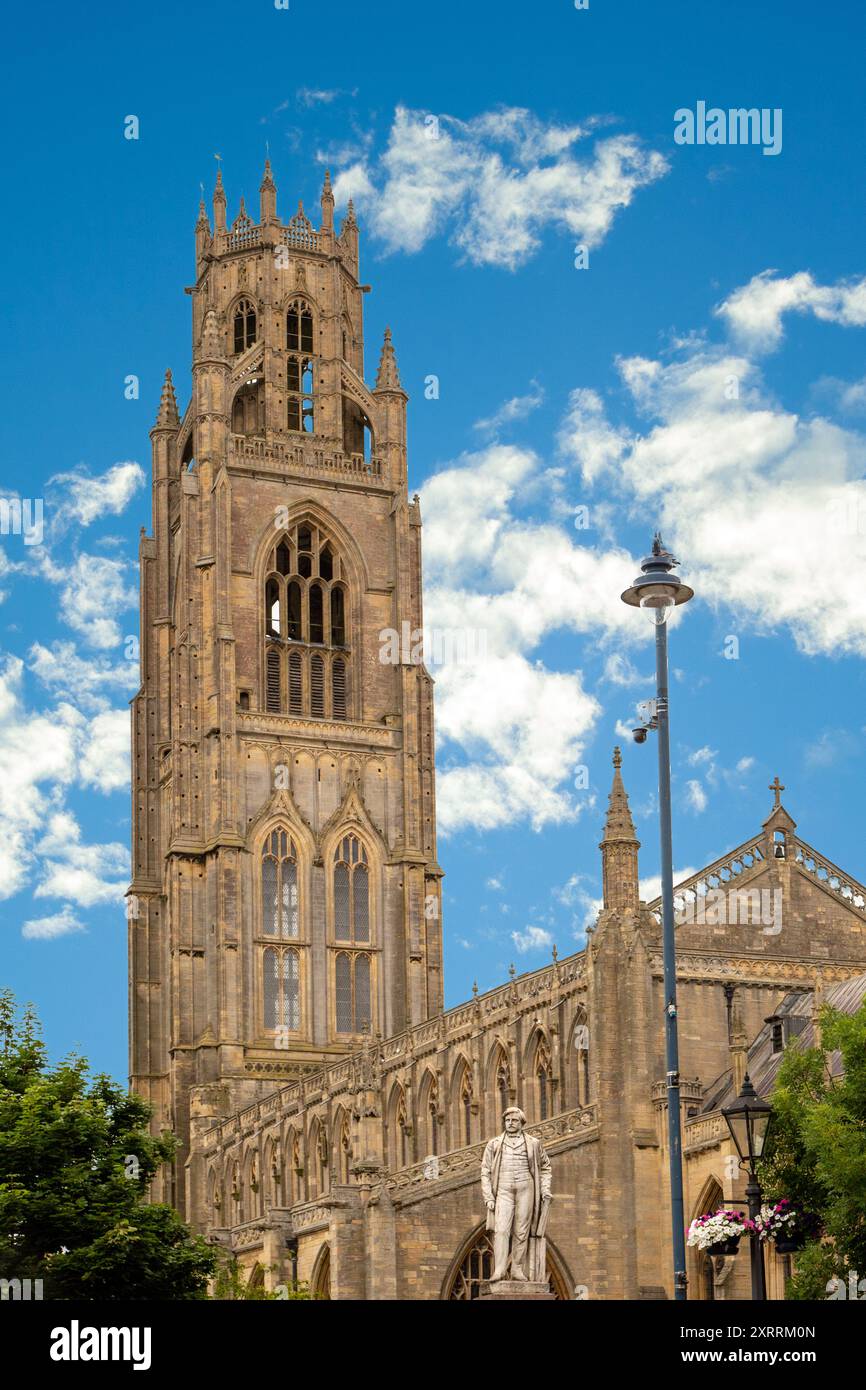 St Botolph's Church is the Anglican parish church of Boston, Lincolnshire, England. It has been referred to as Boston Stump since its construction Stock Photo
