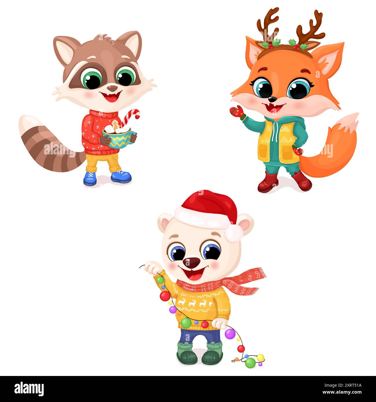 Happy cartoon fox waving smiling hi-res stock photography and images ...