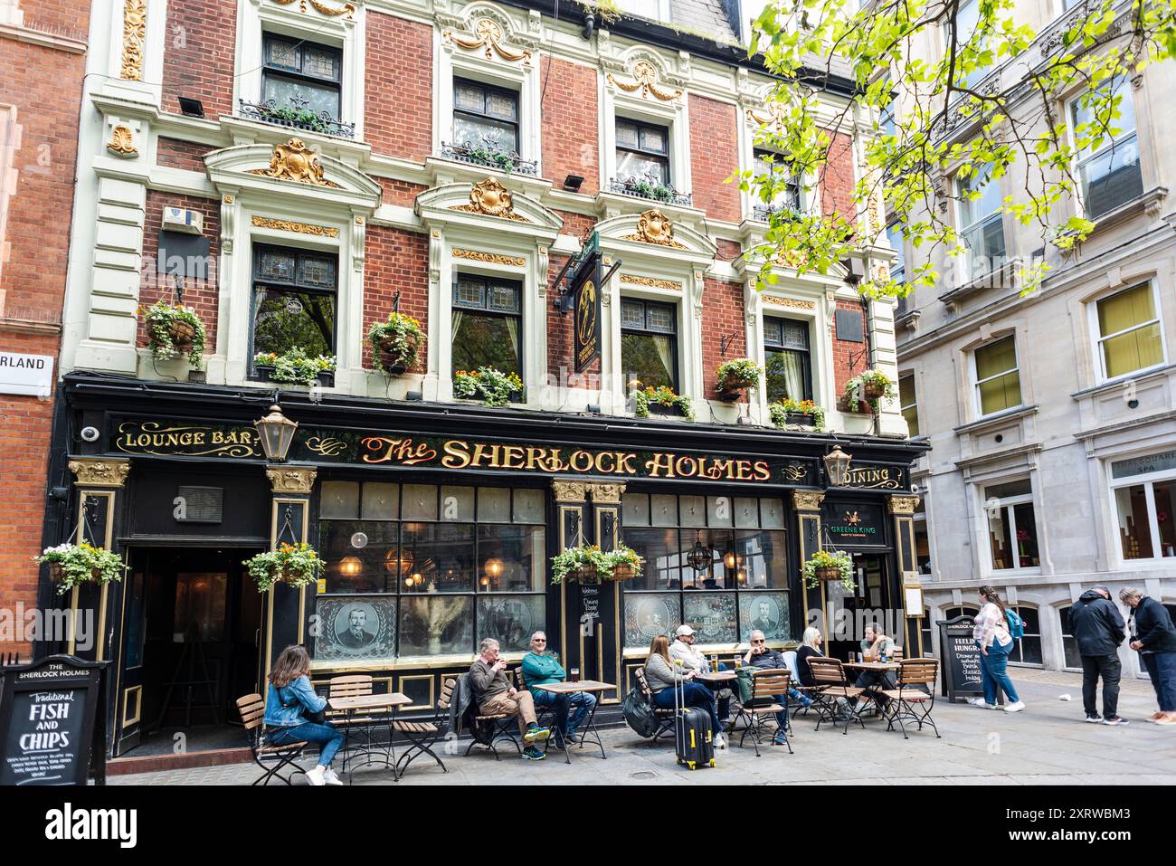 The Sherlock Holmes pub, Northumberland Street, London WC2 Stock Photo