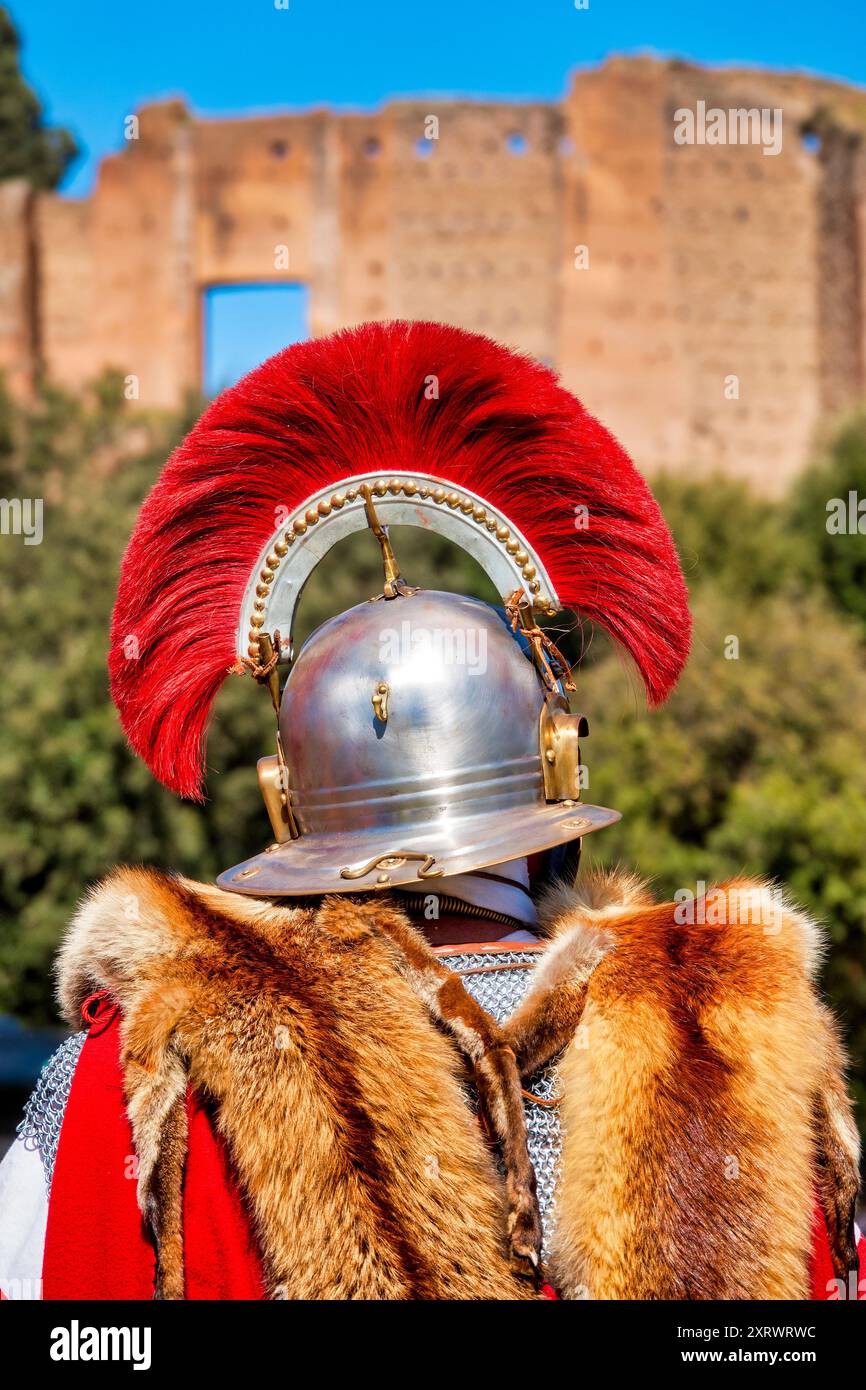 Roman Legionaries of the 'Gruppo Storico Romano' for the Natale di Roma at the Circus Maximus, Rome Italy Stock Photo