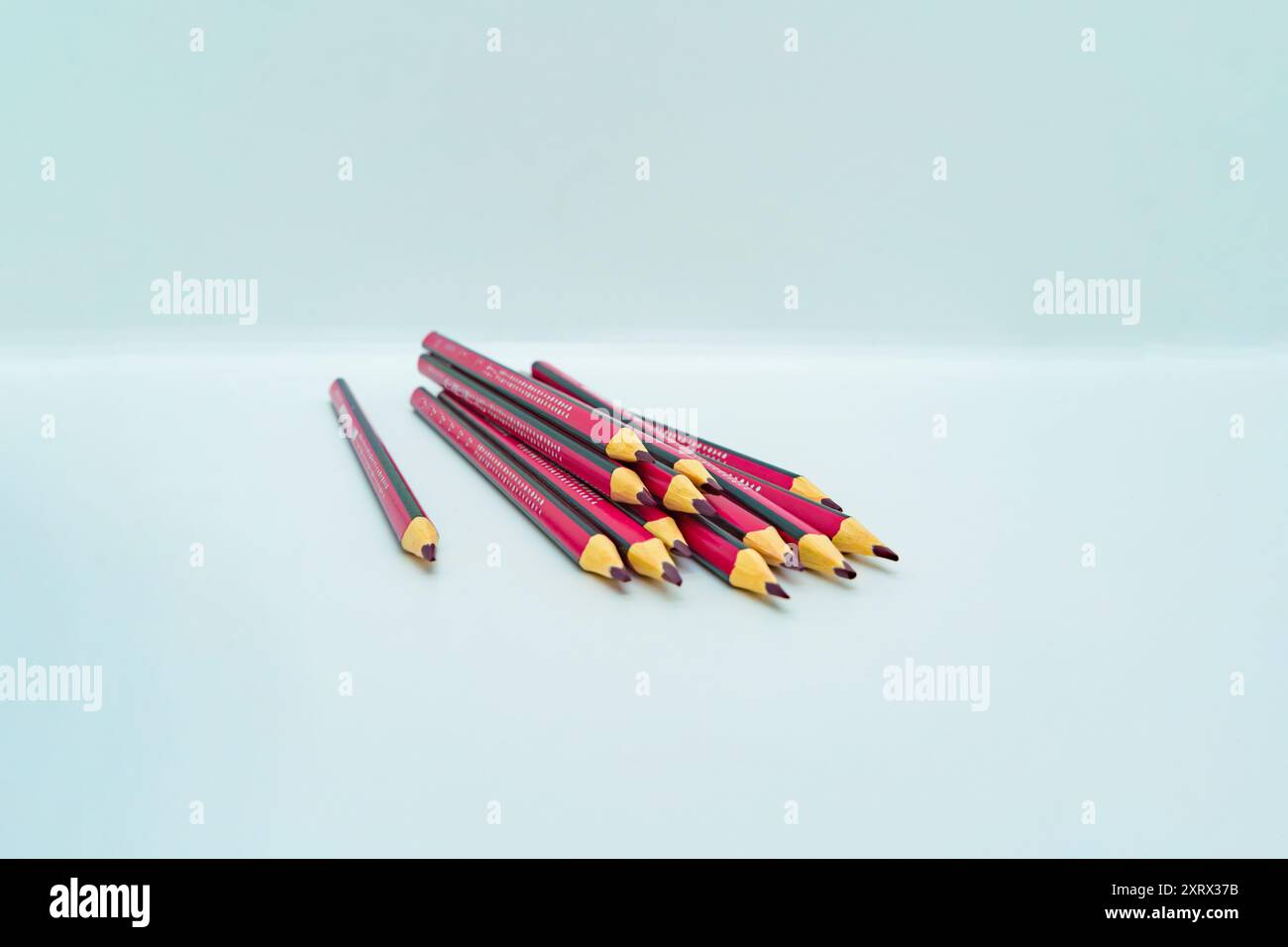 Colored Pencils Isolated Children Color pens for Art Stock Photo