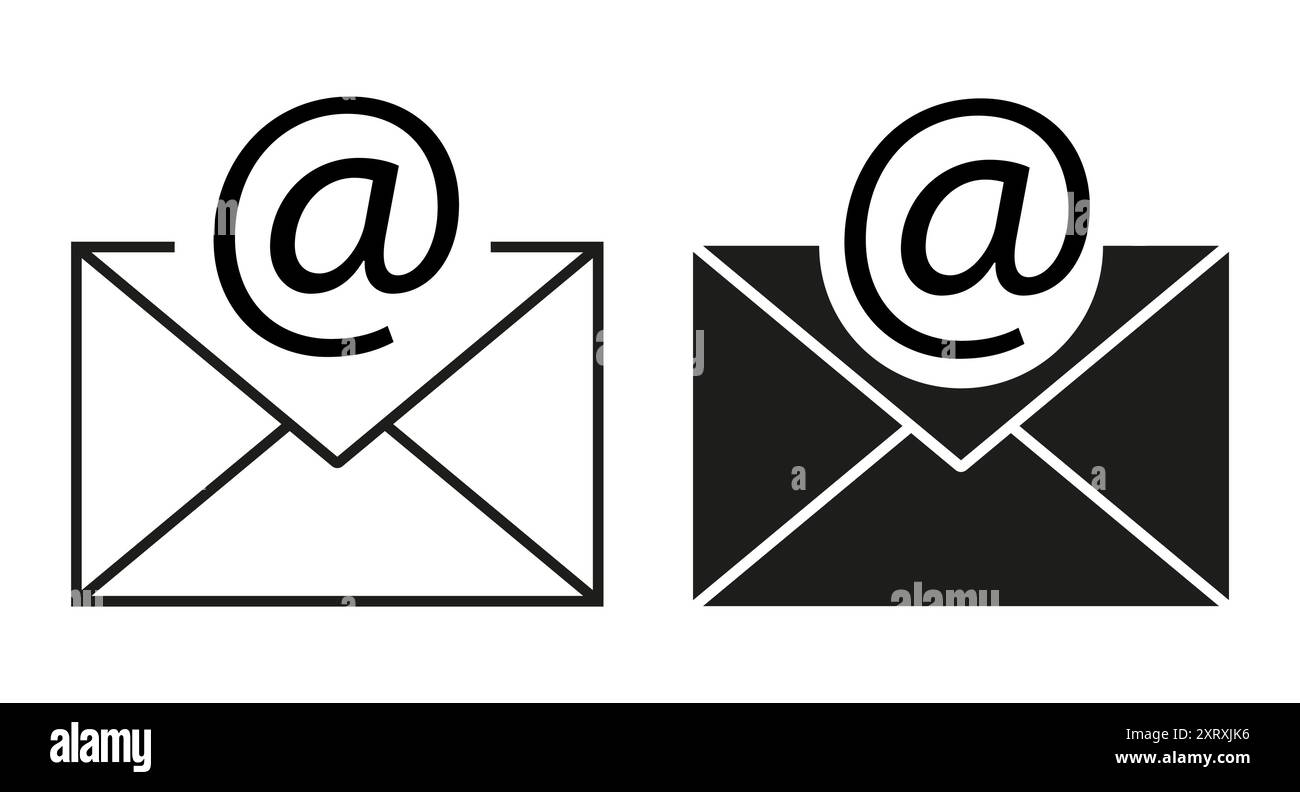 Mail envelope icon in flat style. Email message vector illustration on ...