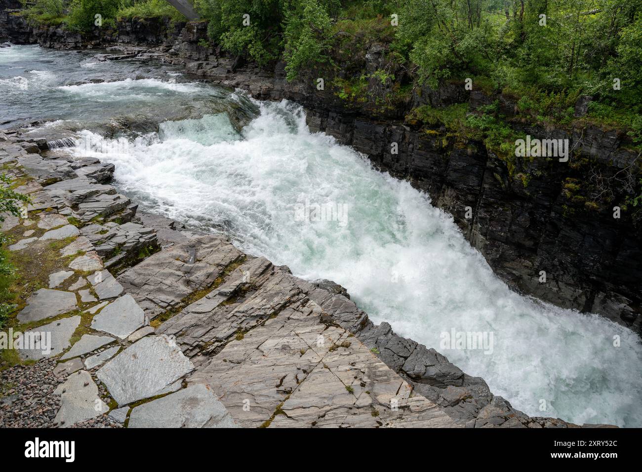 Abisko river canyon in Abisko National Park, Sweden Stock Photo - Alamy