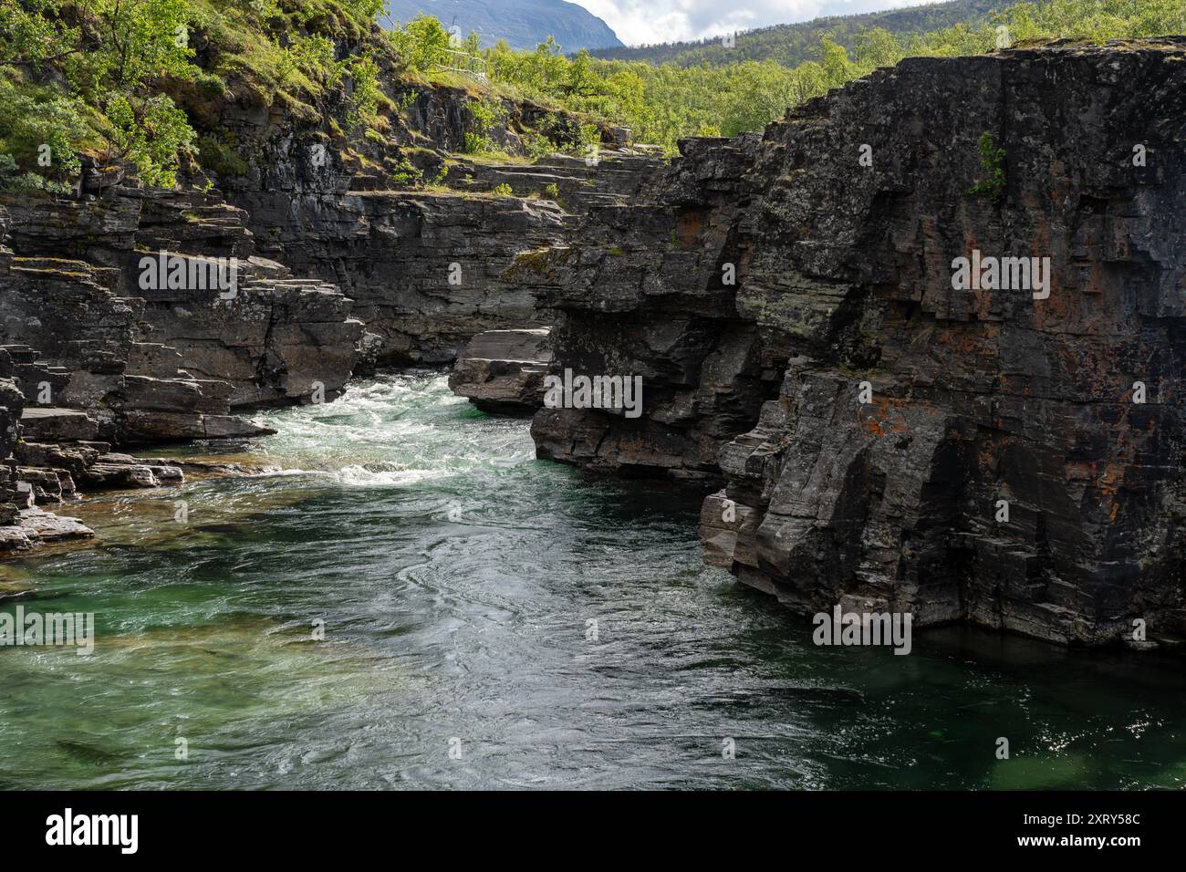 Abisko river canyon in Abisko National Park, Sweden Stock Photo - Alamy
