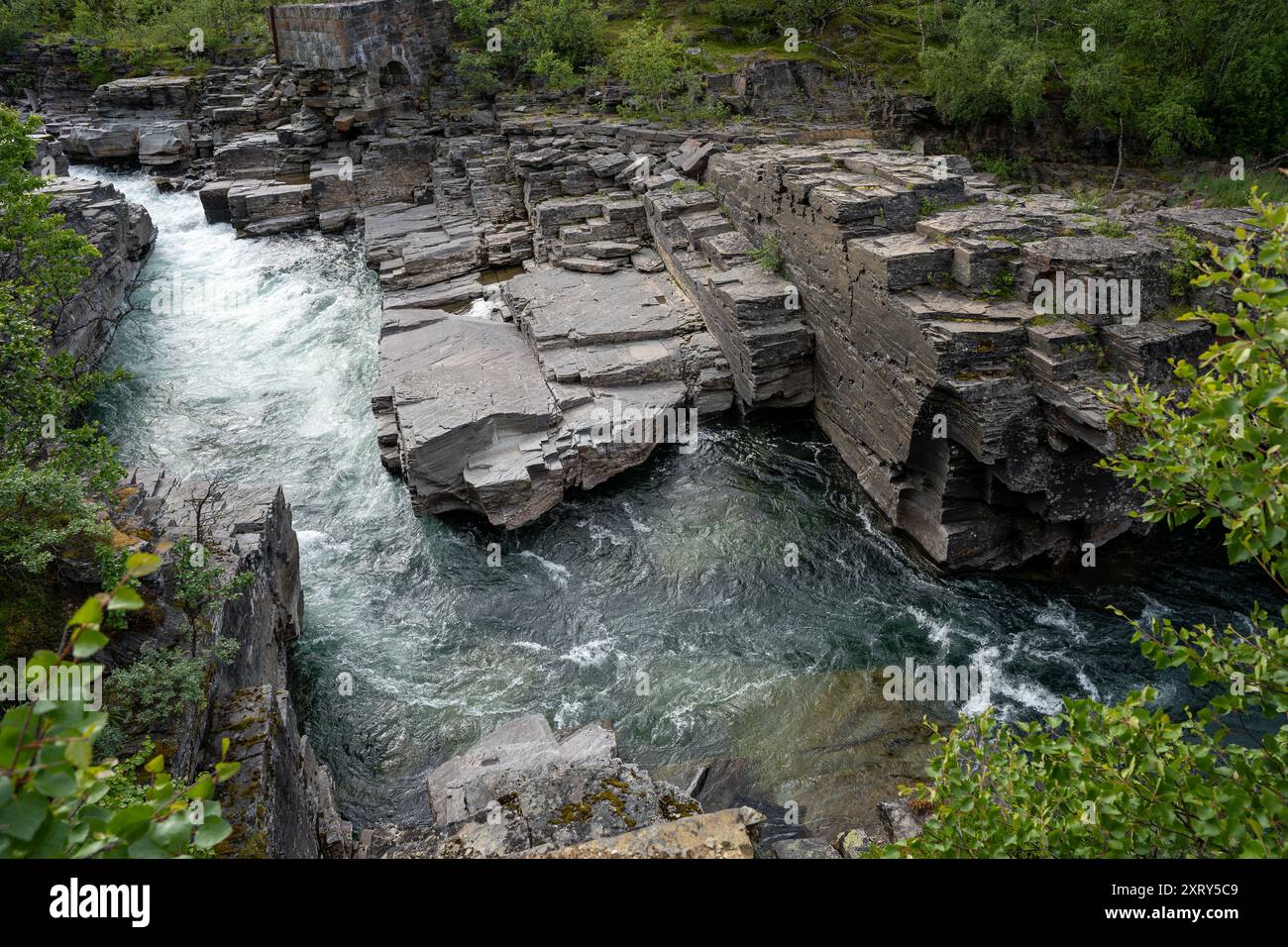 Abisko river canyon in Abisko National Park, Sweden Stock Photo - Alamy
