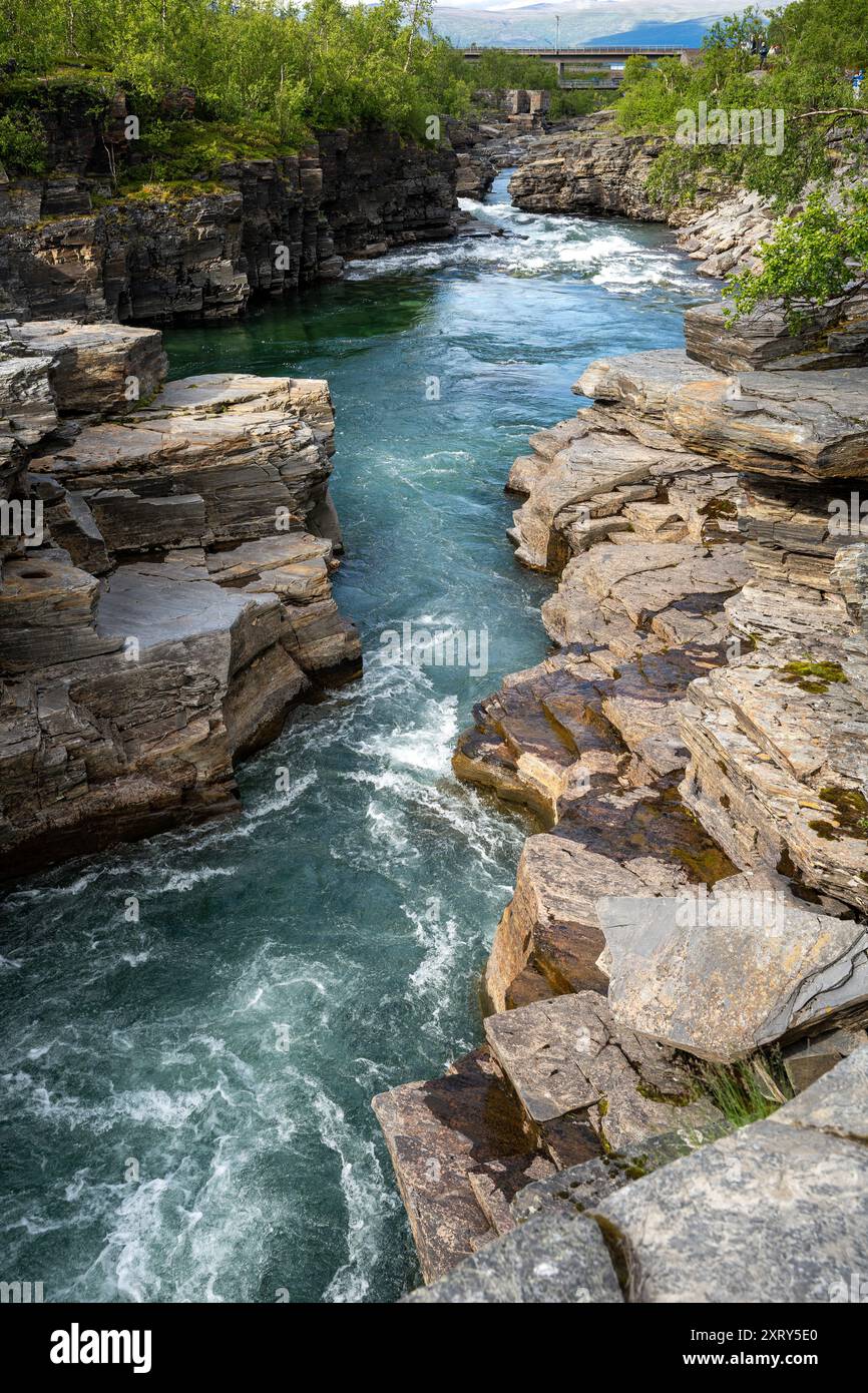 Abisko river canyon in Abisko National Park, Sweden Stock Photo - Alamy