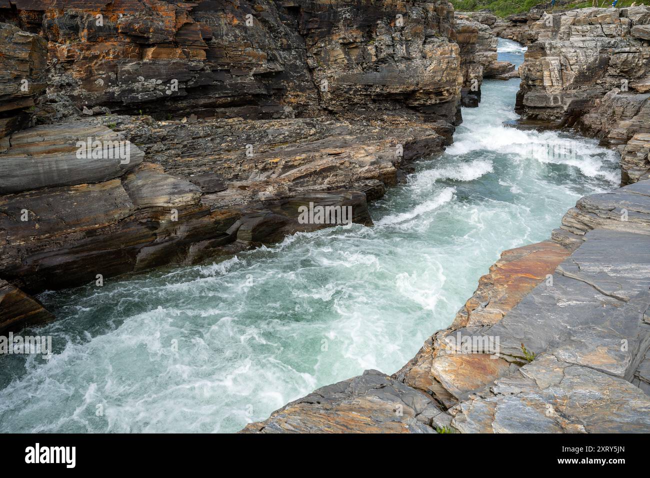 Abisko river canyon in Abisko National Park, Sweden Stock Photo - Alamy
