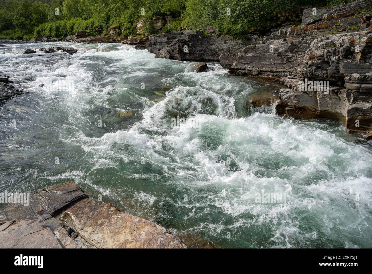 Abisko river canyon in Abisko National Park, Sweden Stock Photo - Alamy