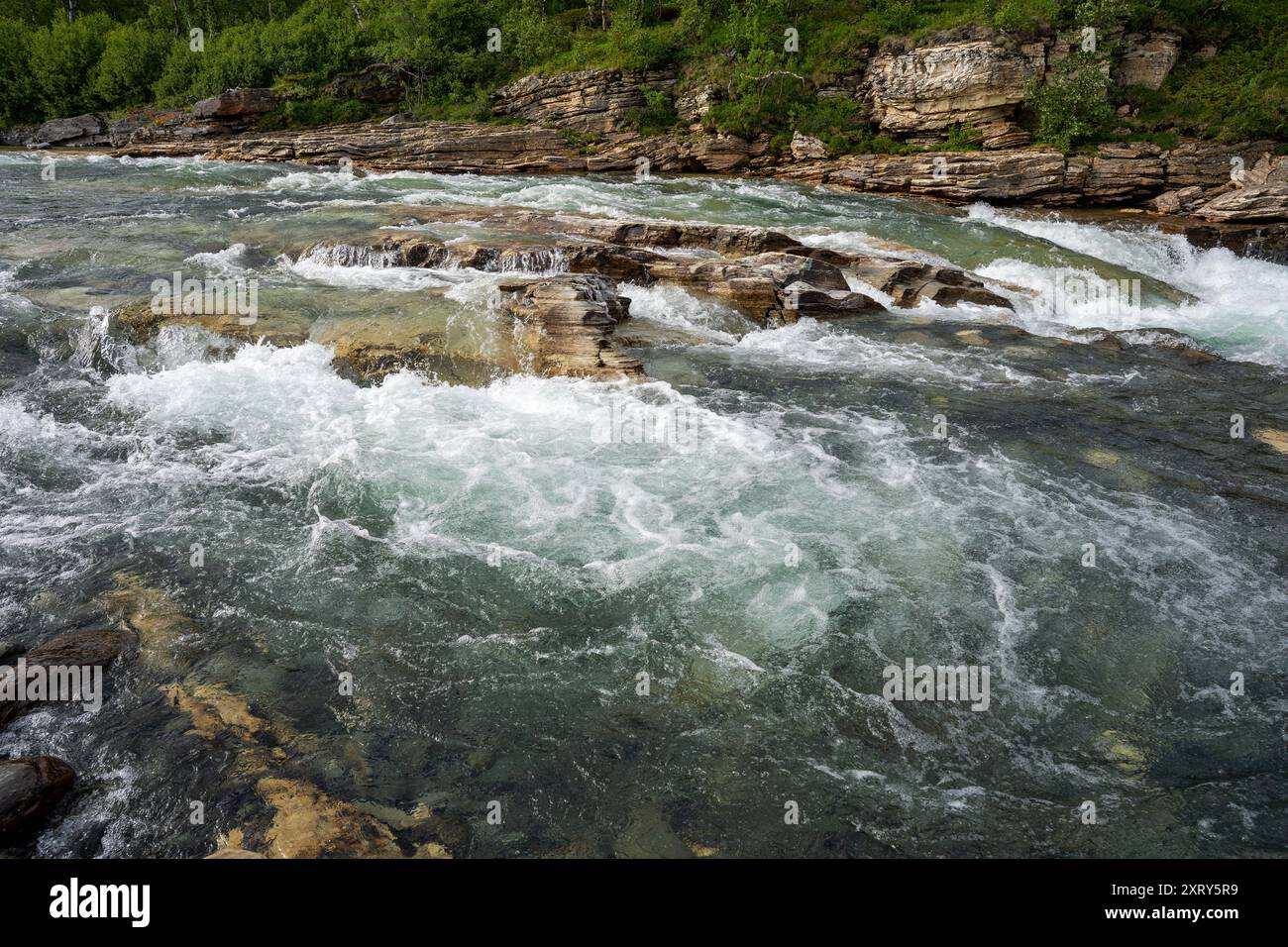 Abisko river canyon in Abisko National Park, Sweden Stock Photo - Alamy