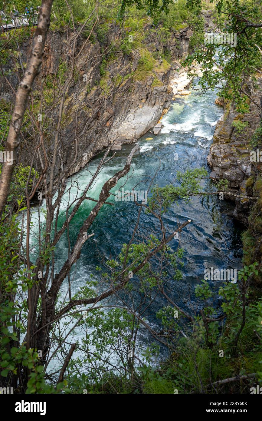 Abisko river canyon in Abisko National Park, Sweden Stock Photo - Alamy