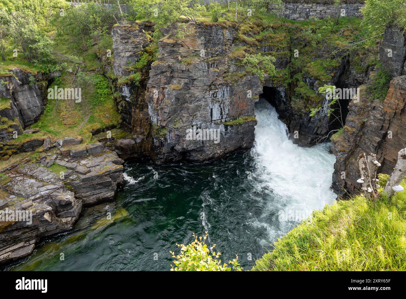 Abisko river canyon in Abisko National Park, Sweden Stock Photo - Alamy