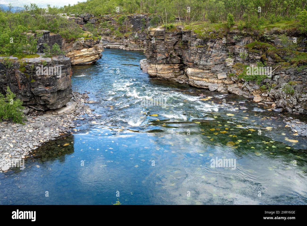 Abisko river canyon in Abisko National Park, Sweden Stock Photo - Alamy