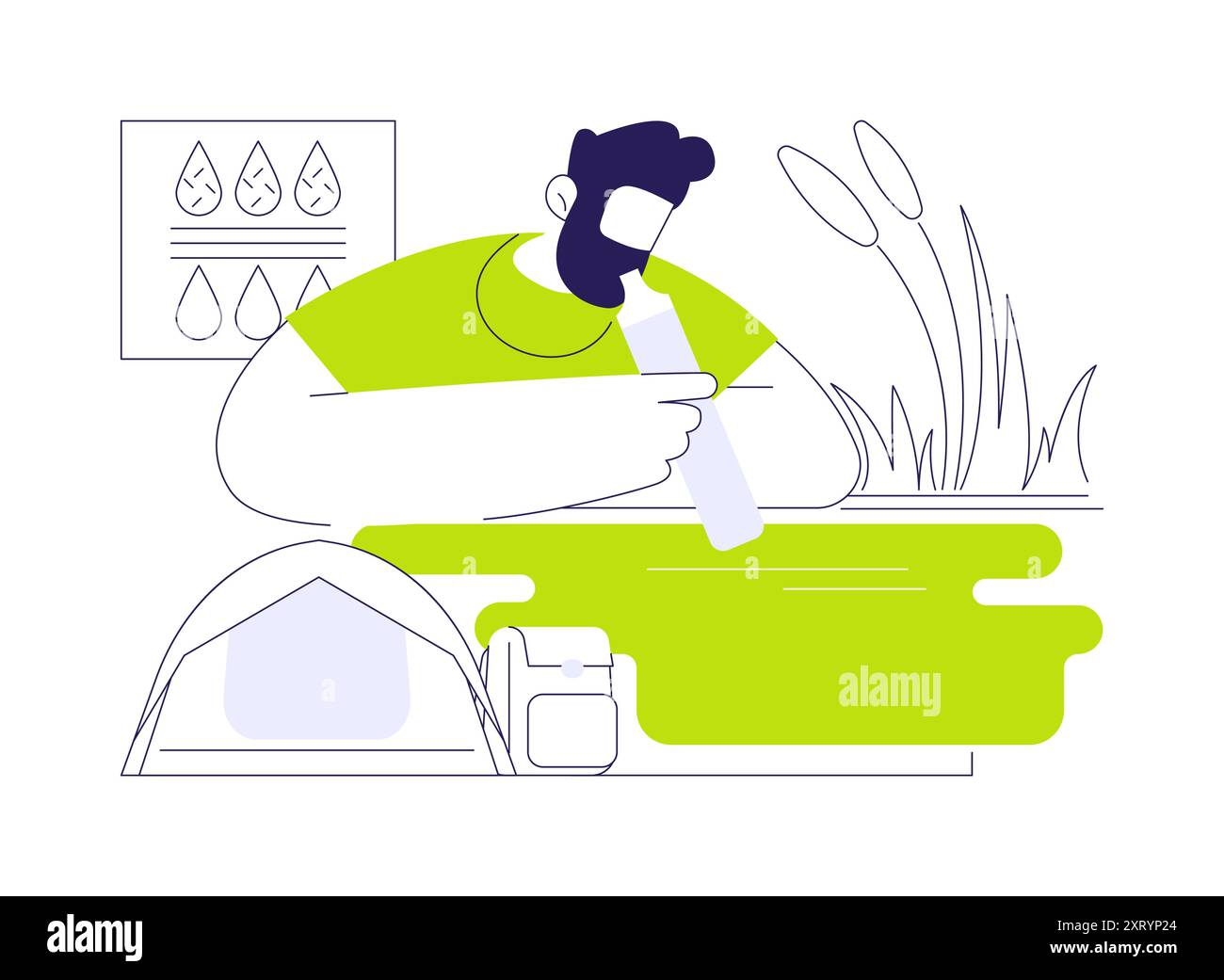 Water filter straw abstract concept vector illustration Stock Vector ...