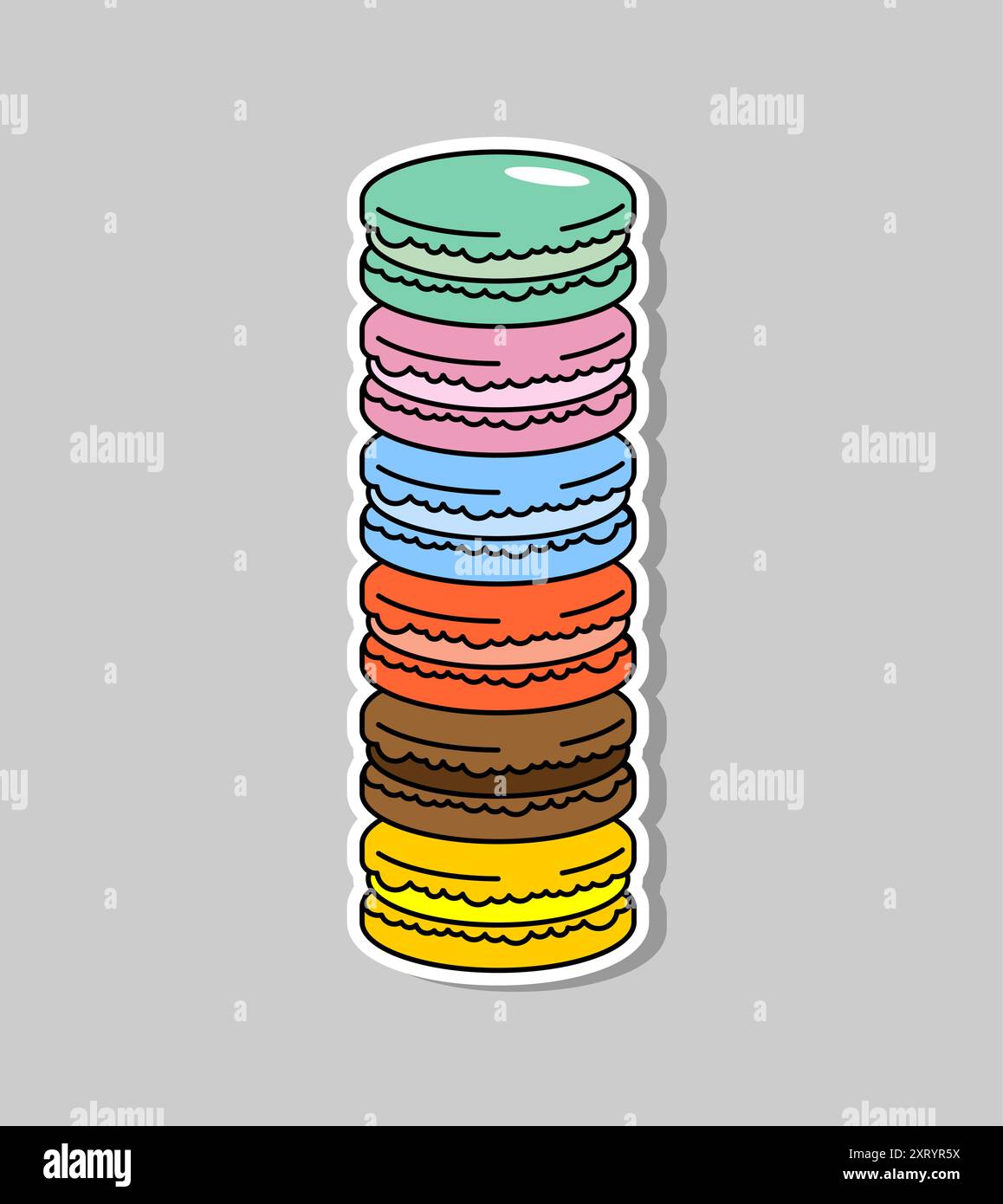 Multicolored macarons Stock Vector Images - Alamy