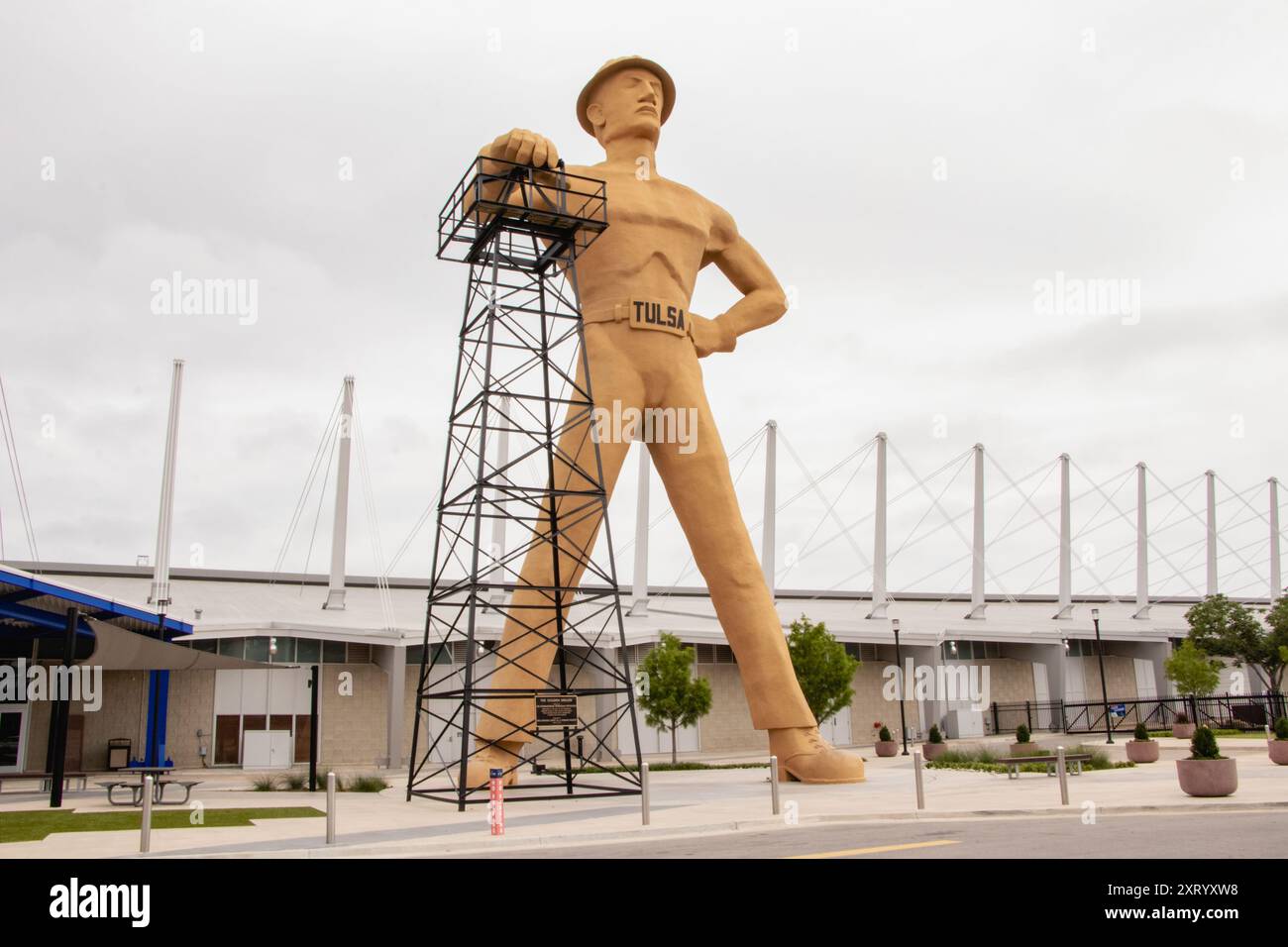 The Golden Driller Statue Tulsa Oklahoma Stock Photo Alamy
