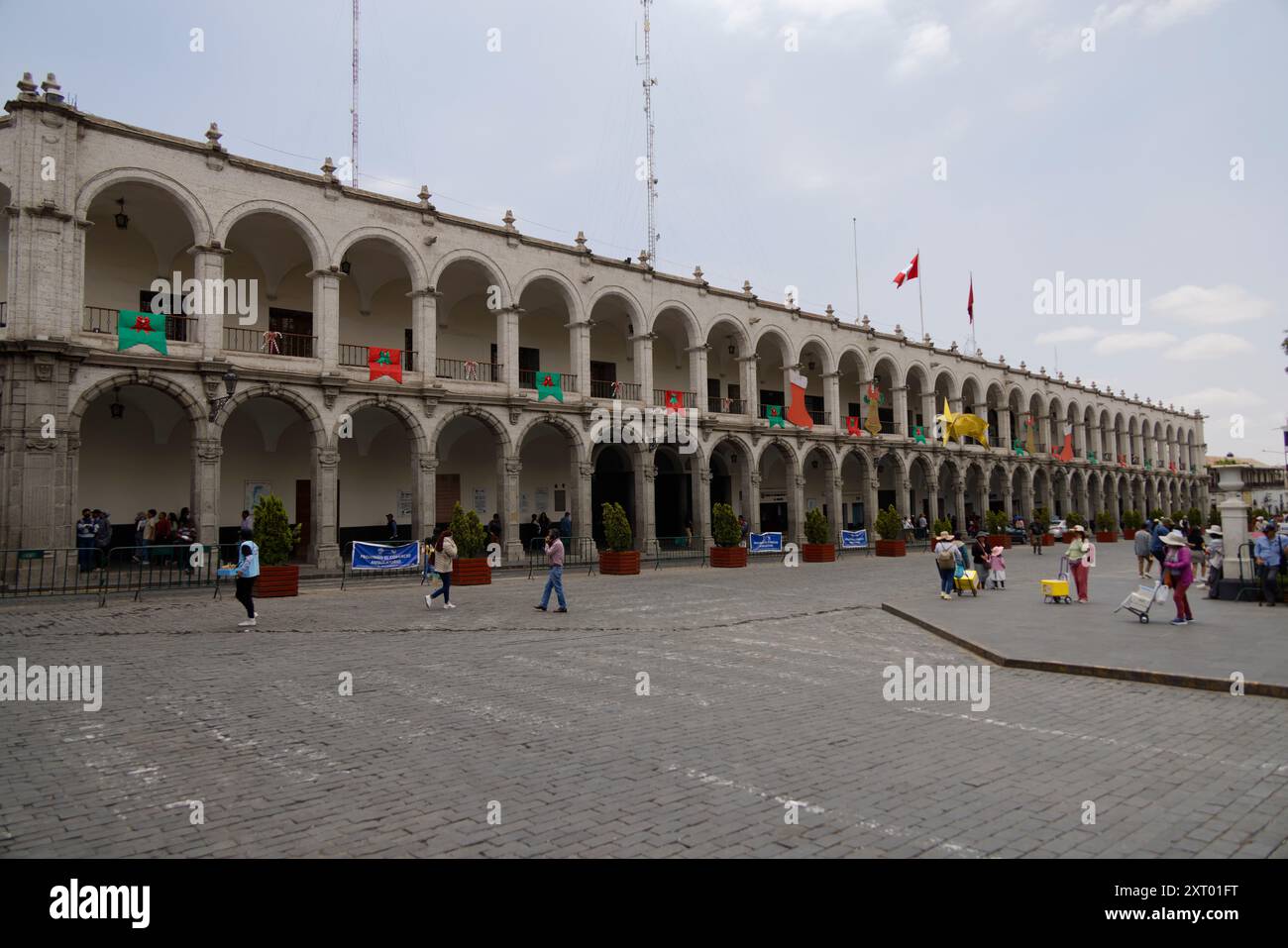 Arequipa, Peru. 3rd Jan, 2024. The Plaza de Armas of Arequipa is