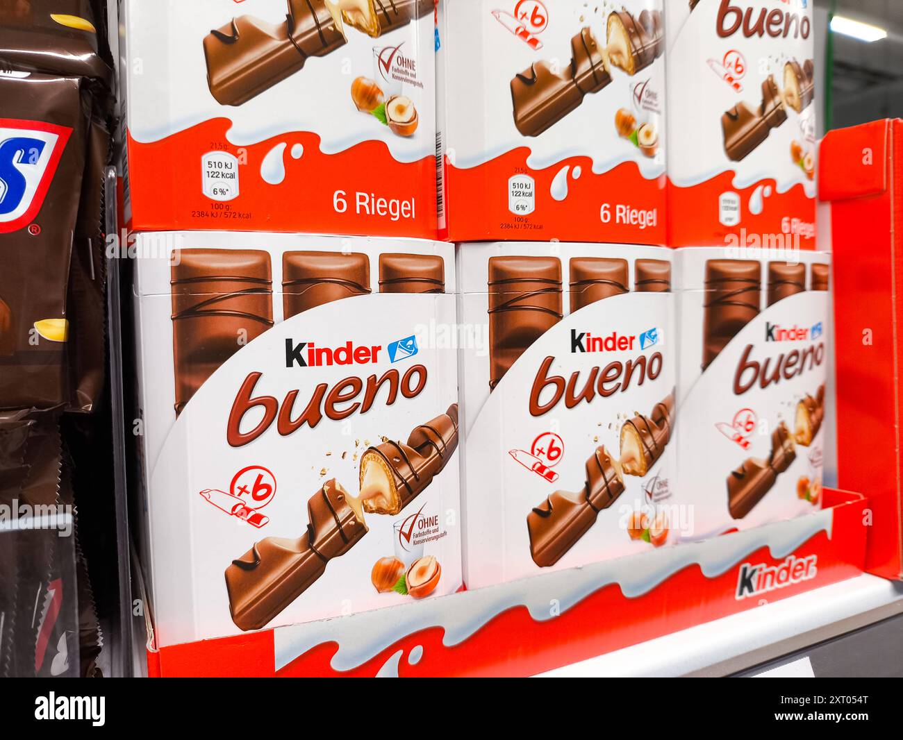 Bavaria, Germany - August 12, 2024: Kinder Bueno, the popular chocolate ...