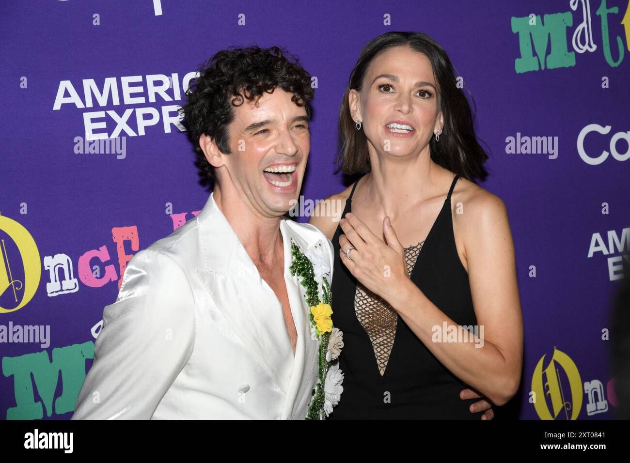 New York, USA. 12th Aug, 2024. Michael Urie and Sutton Foster attending