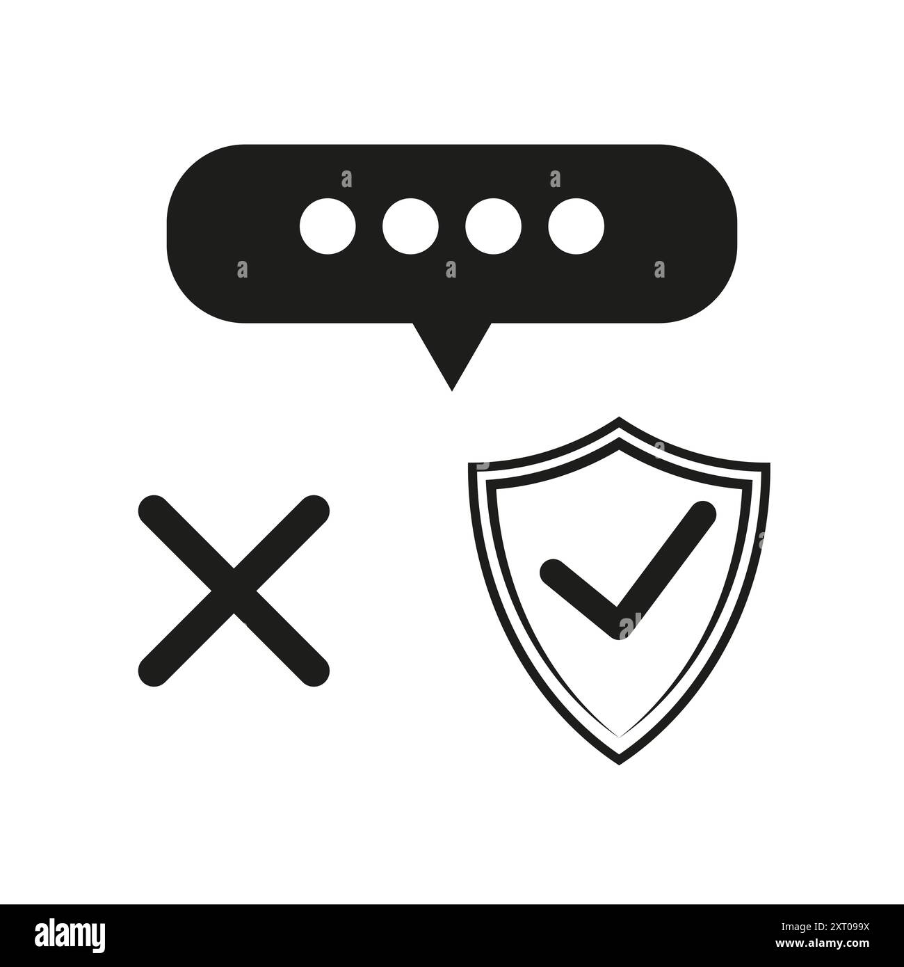 Checkmark and cross icons verification sign hi-res stock photography ...
