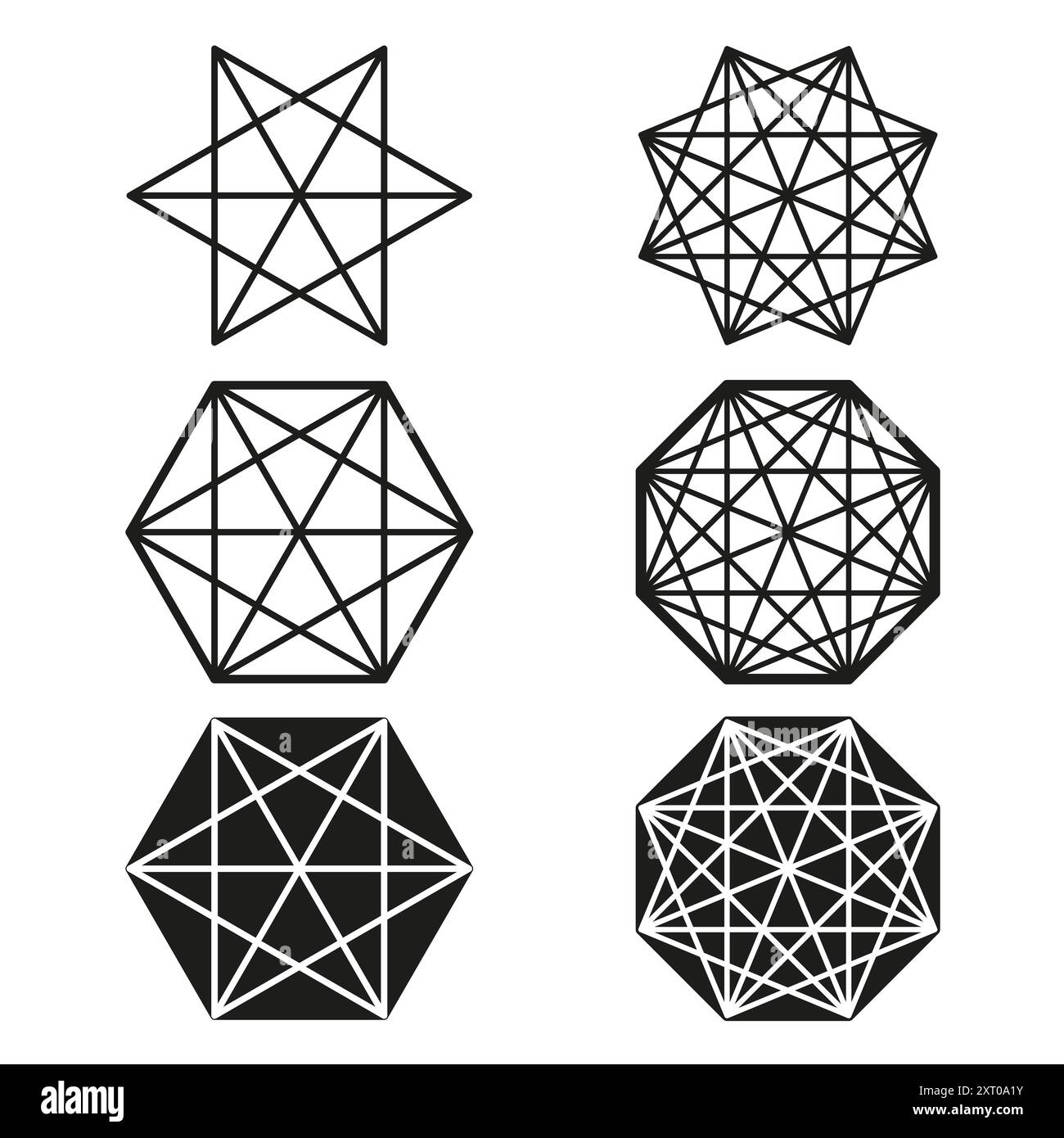 Black and white star patterns hi-res stock photography and images - Alamy