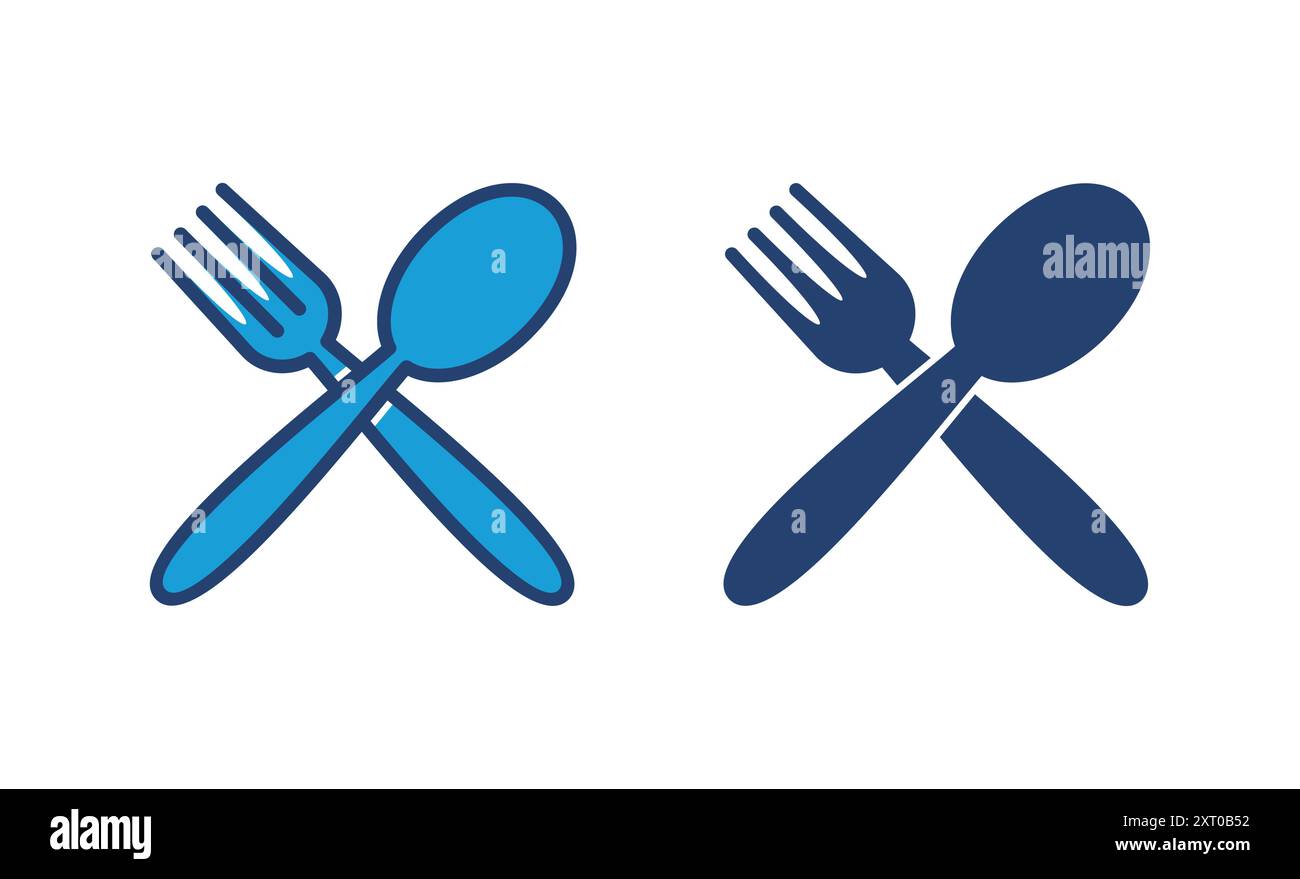spoon and fork icon vector. spoon, fork and knife icon vector. restaurant icon Stock Vector