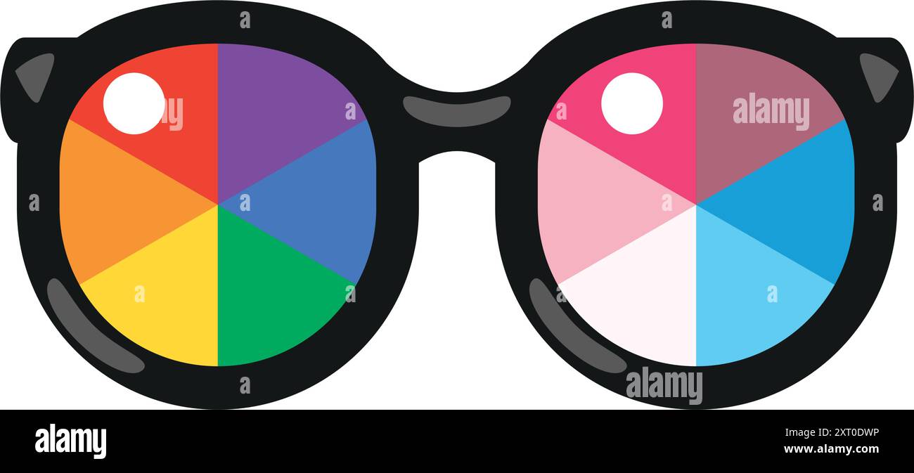 glasses that help to see the colors for color blindness Stock Vector Image Art Alamy
