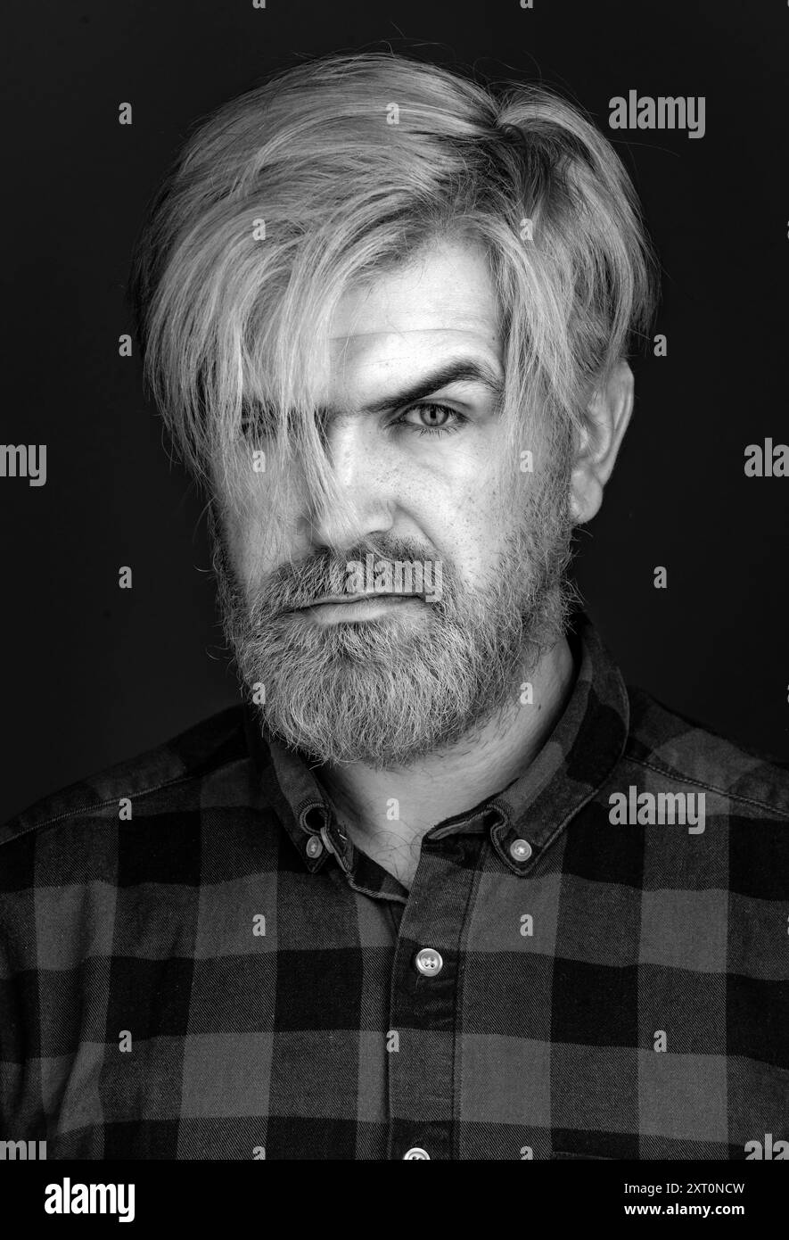Trendy middle aged man Black and White Stock Photos & Images - Alamy